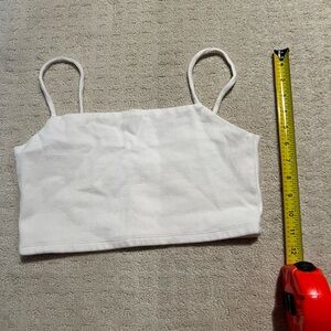oak and fort white crop top